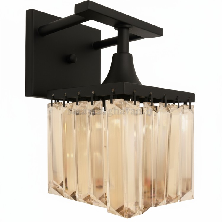 دیوارکوب(چراغ دیواری) کریستالی مدرن فلزی طراحی شیک C115