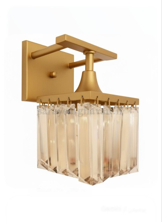 دیوارکوب(چراغ دیواری) کریستالی مدرن فلزی طراحی شیک C115