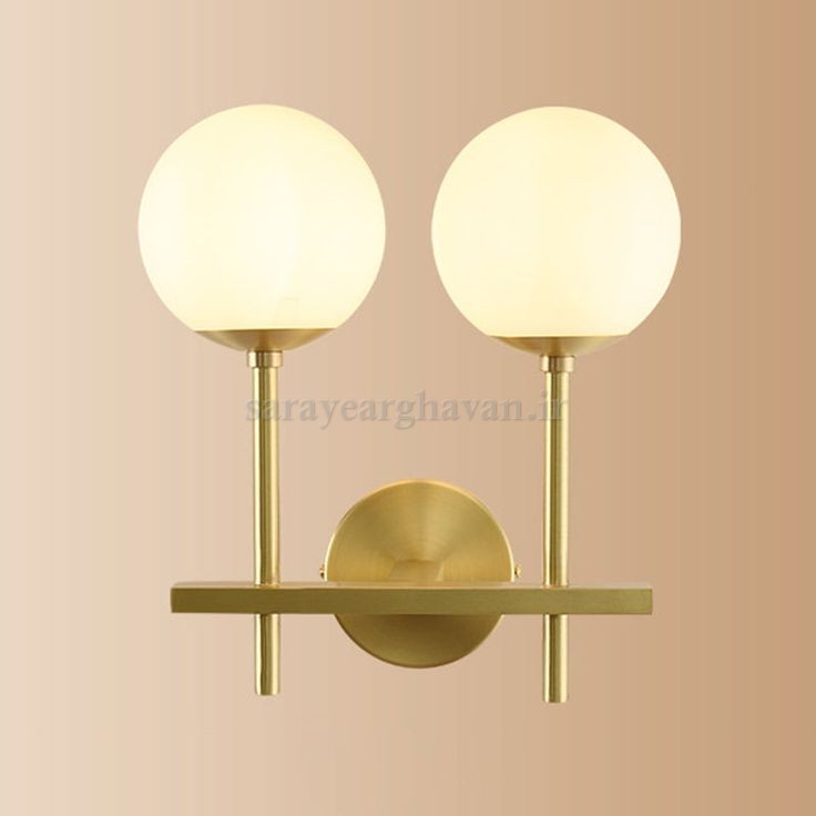 دیوارکوب(چراغ دیواری)مدرن فلزی 2شعله، ارسال با حباب D121