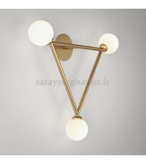 دیوارکوب(چراغ دیواری) مدرن فلزی 3 شعله ، ارسال با حباب D125