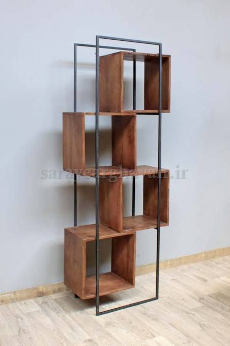 استند(شلف باکس) ایستاده دکوری مدرن فلزی (با رویه MDF) G178