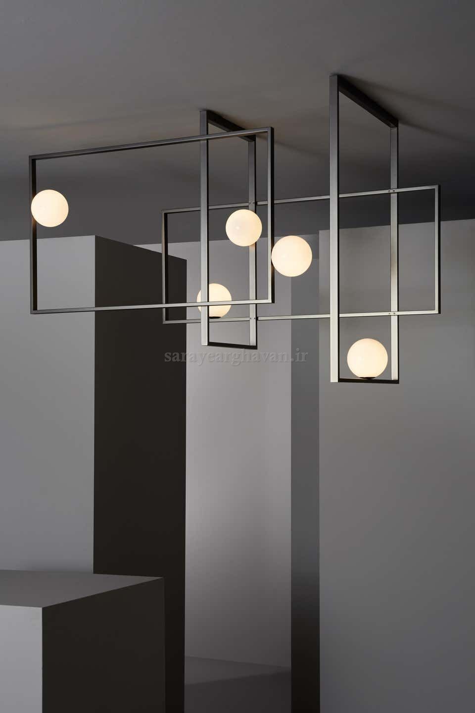 لوستر کانتری مدرن 5 شعله(با ارسال حباب) K113