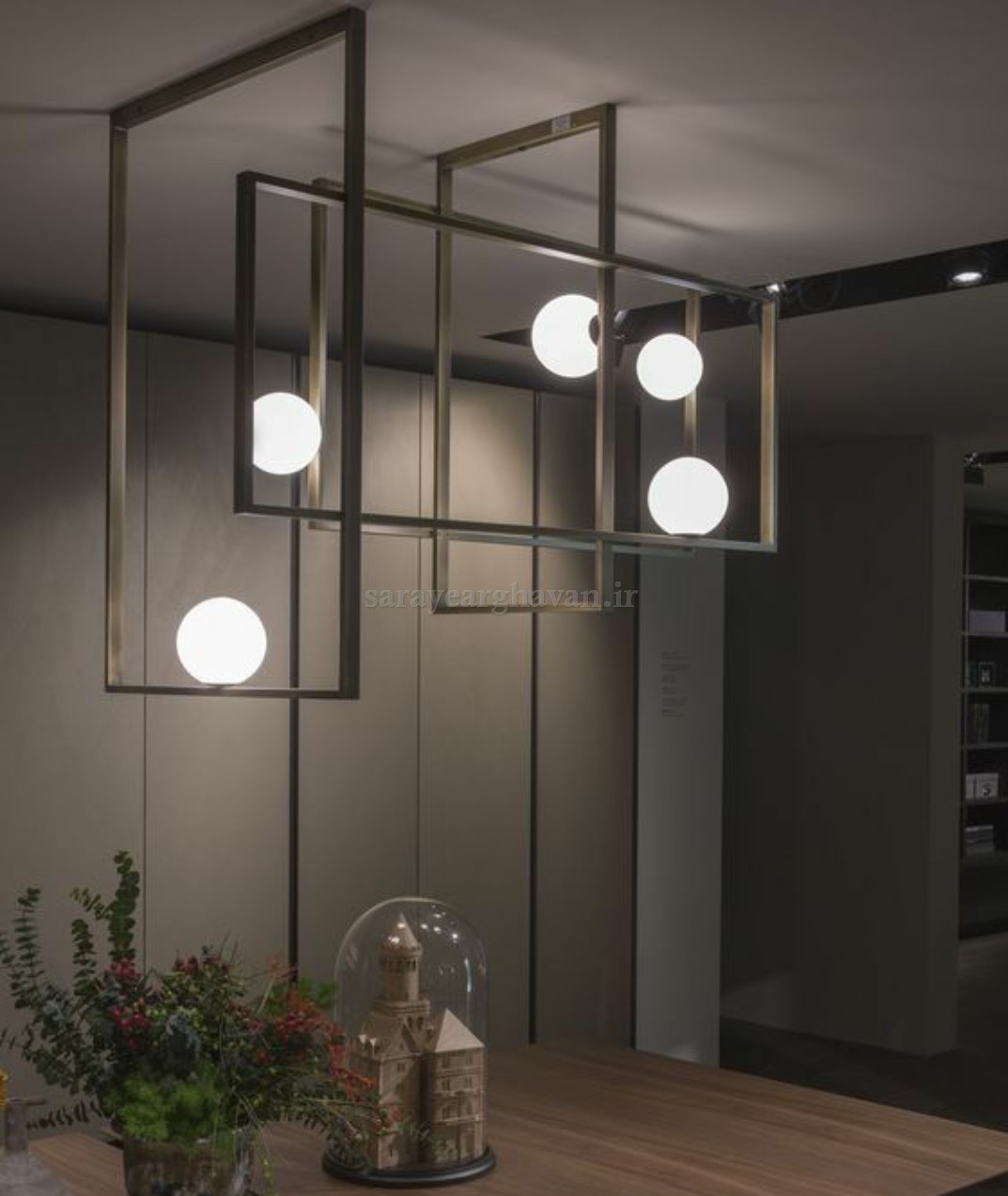 لوستر کانتری مدرن 5 شعله(با ارسال حباب) K113