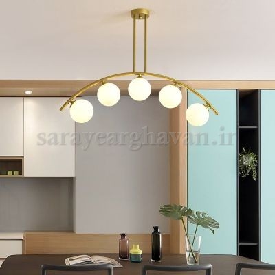 لوستر کانتری مدرن 5 شعله (با ارسال حباب) K117
