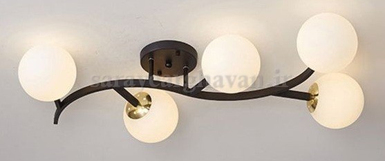 لوستر کانتری مدرن 5 شعله (با ارسال حباب) K122