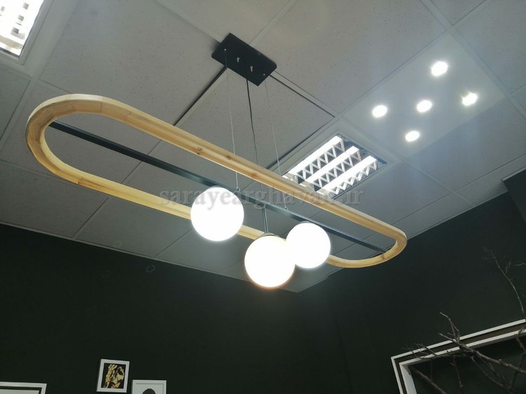 لوستر کانتری مدرن3 شعله(با ارسال حباب) K128