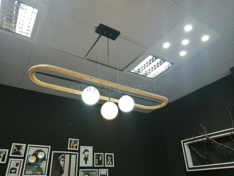 لوستر کانتری مدرن3 شعله(با ارسال حباب) K128