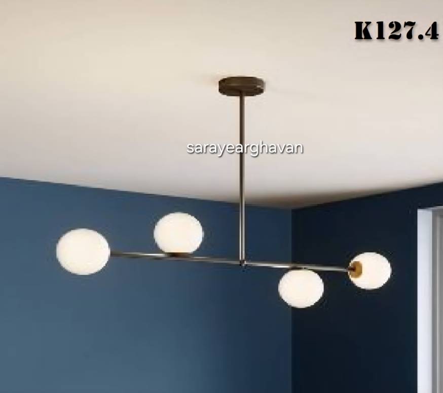 لوستر کانتری مدرن 4 شعله (با ارسال حباب) K127