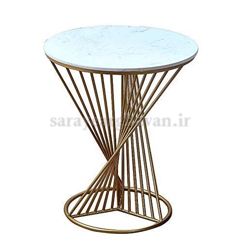 میز خاطره مدرن فلزی (رویهMDF،وکیوم طرح سنگ یاشیشه) M144