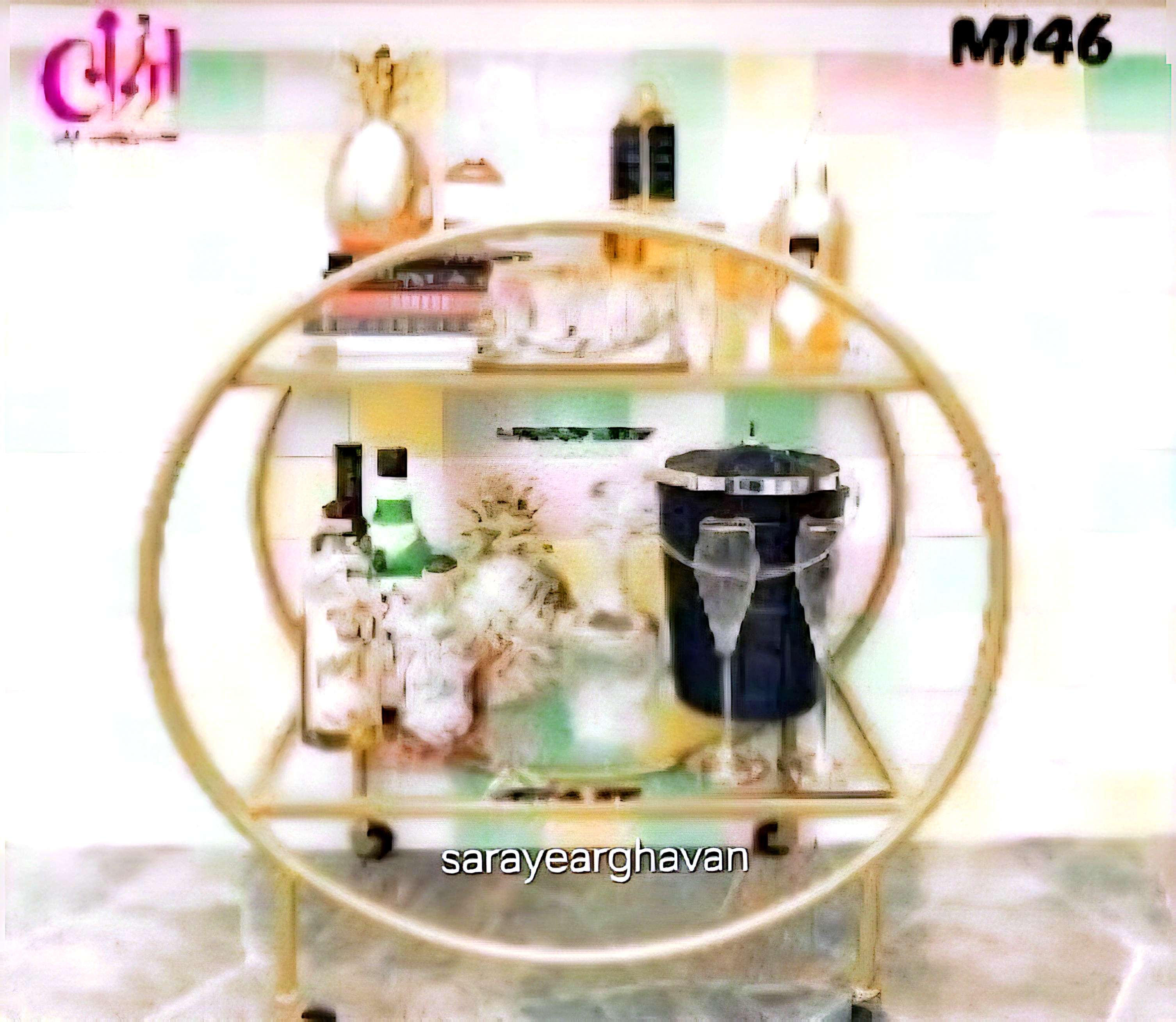 ترولی بار مدرن فلزی،(رویهMDF،وکیوم طرح سنگ یاشیشه) M146