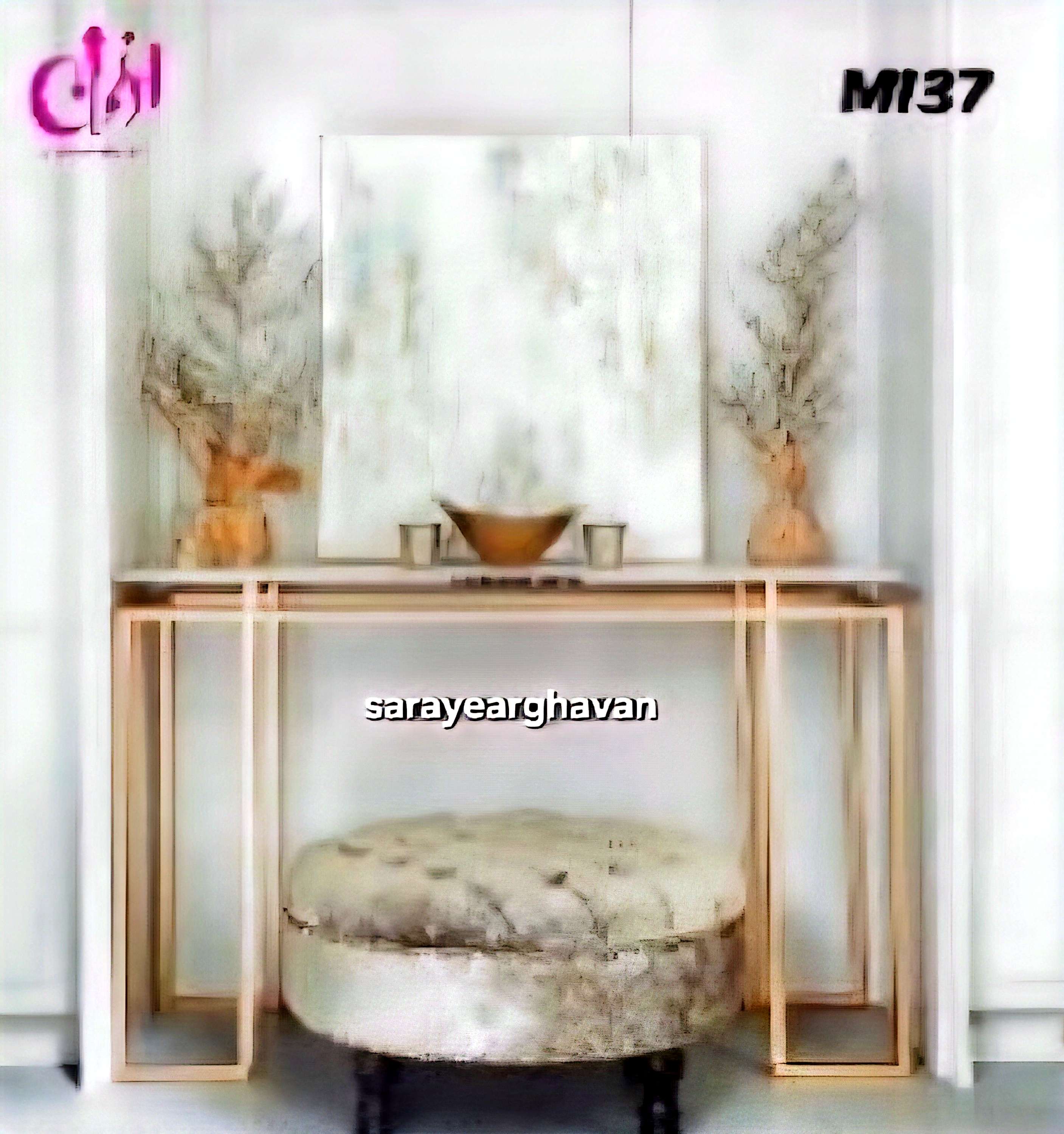 کنسول مدرن فلزی(رویهMDF،وکیوم طرح سنگ یاشیشه) M137