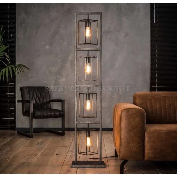 آباژور ایستاده مدرن فلزی 4 شعله R103 | دارای تنوع رنگ - گارانتی ۵ ساله