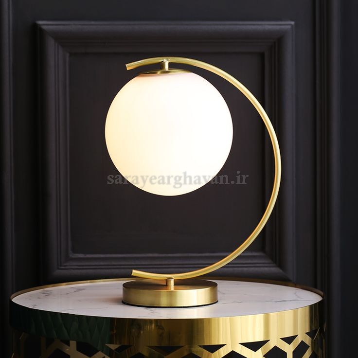 آباژور رومیزی مدرن فلزی تک شعله(ارسال با حباب)  R122