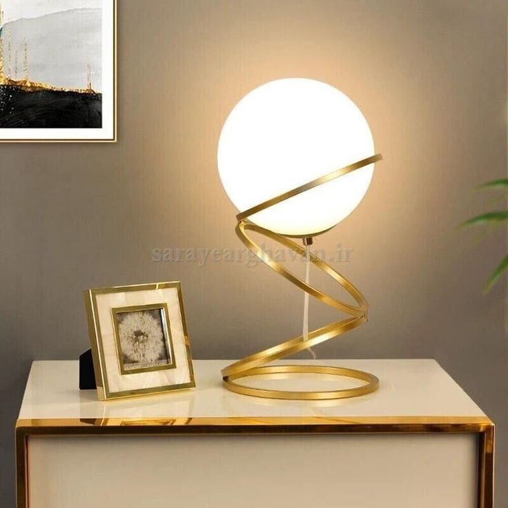 آباژور رومیزی مدرن فلزی تک شعله(ارسال با حباب)  R129