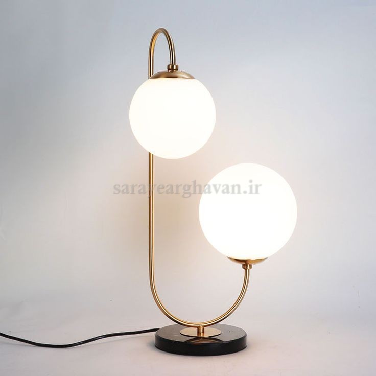 آباژور رومیزی مدرن فلزی 2شعله(ارسال با حباب)  R132