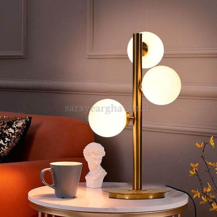 آباژور رومیزی مدرن فلزی3 شعله (ارسال با حباب) R147