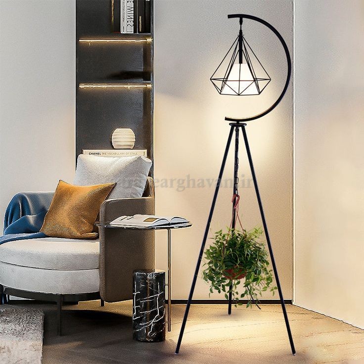 آباژور ایستاده مدرن فلزی تک شعله R158