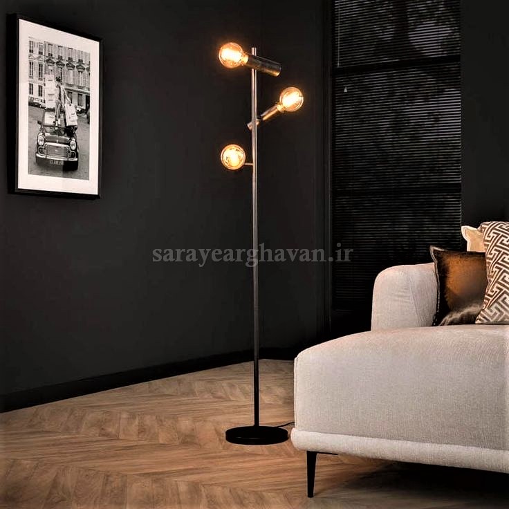 آباژور ایستاده مدرن فلزی3 شعله R165
