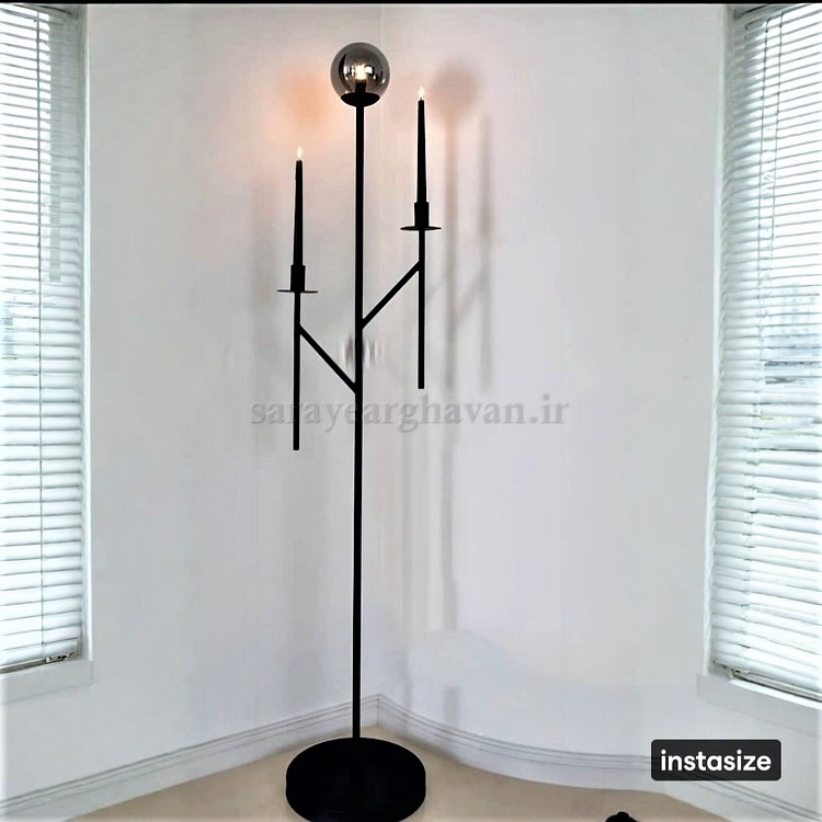 آباژور ایستاده مدرن فلزی تک شعله(ارسال با حباب)R177