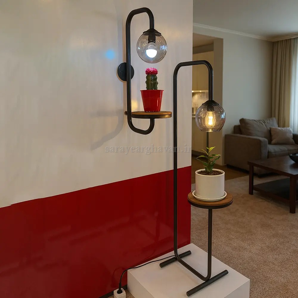 آباژور ایستاده مدرن فلزی تک شعله(ارسال با حباب) R190