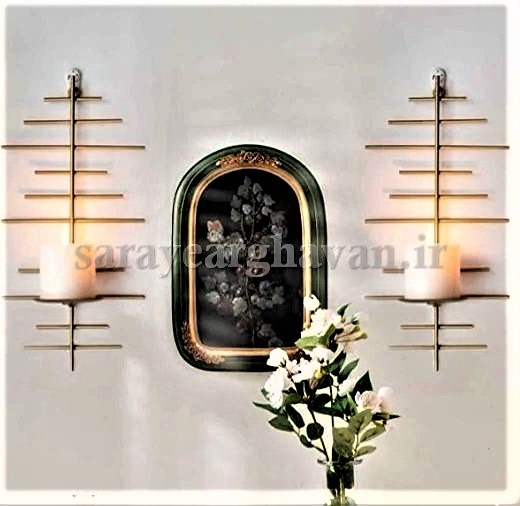 جاشمعی دیواری مدرن فلزی، طرح بادبانی (قیمت تکی) N142