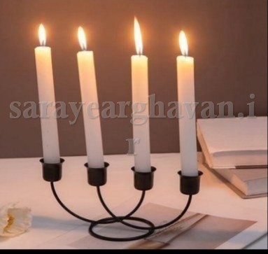 جاشمعی رومیزی مدرن فلزی,طرح پایه دار زیبا N216
