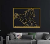 تابلو دکوراتیو فلزی مدرن، کد T153 | تابلو فلزی مدرن طرح اسب | مینیمال_دکور دیواری لیزری