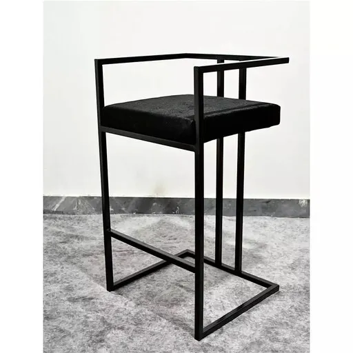 صندلی کانتر(صندلی اپن) فلزی با نشیمن پارچه‌ای کد S104 | طراحی مدرن با پارچه درجه یک