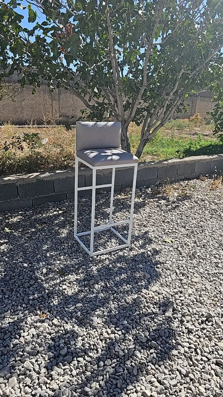 صندلی کانتر(صندلی اپن) فلزی با نشیمن پارچهای کد S110 | طراحی مدرن با پارچه درجه یک
