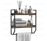 استند(شلف باکس) دیواری مدرن فلزی کد G141 (با رویه MDF)
