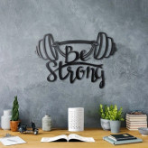 تابلو دکوراتیو فلزی مدرن کد T281 | طرح "Be Strong" | مناسب سالن های ورزشی
