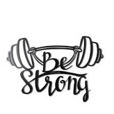 تابلو دکوراتیو فلزی مدرن کد T281 | طرح "Be Strong" | مناسب سالن های ورزشی