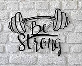 تابلو دکوراتیو فلزی مدرن کد T281 | طرح "Be Strong" | مناسب سالن های ورزشی