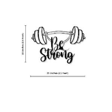 تابلو دکوراتیو فلزی مدرن کد T281 | طرح "Be Strong" | مناسب سالن های ورزشی
