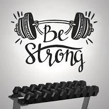 تابلو دکوراتیو فلزی و چوبی مدرن کد T281 | طرح "Be Strong" | مناسب سالن های ورزشی