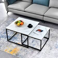 میز عسلی و جلو مبلی مدرن فلزی، ست دوتایی  (رویهMDF) کد M110 | طراحی خاص و زیبا