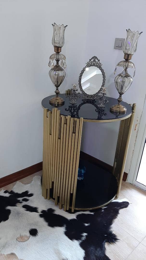 میز عسلی و جلو مبلی مدرن فلزی (رویهMDF) کد M153 | طراحی خاص و زیبا